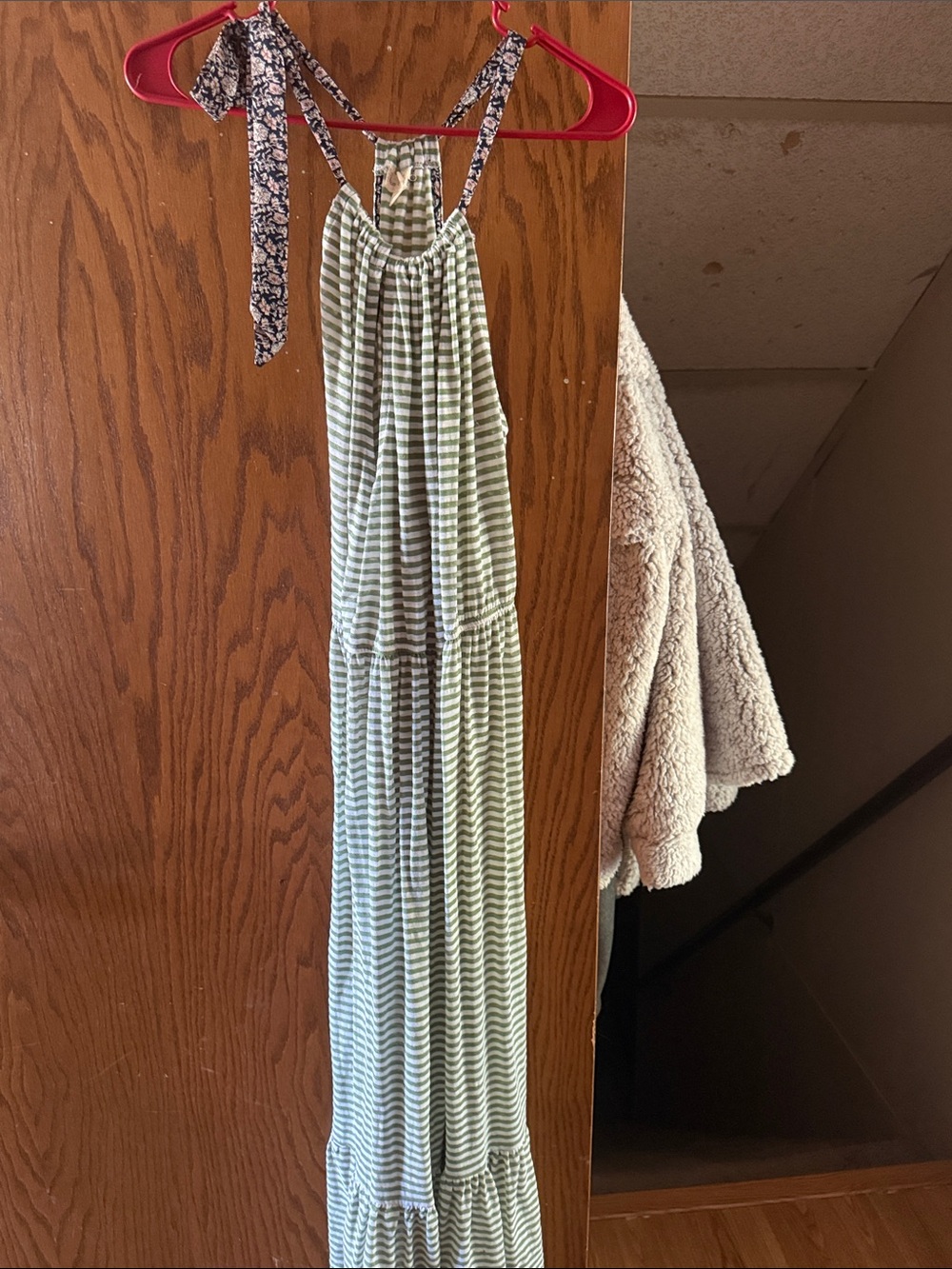 Striped Green women’s long dress